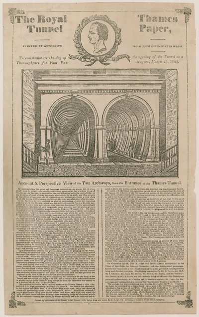 Die königliche Thames-Tunnel-Zeitung von English School