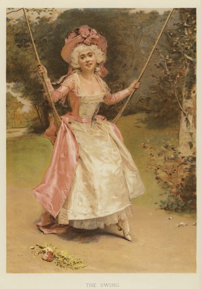 Die Schaukel (Chromolithografie) von English School