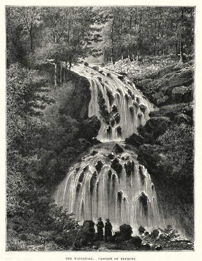 Der Wasserfall, Cascade von Faymont (Stich) von English School