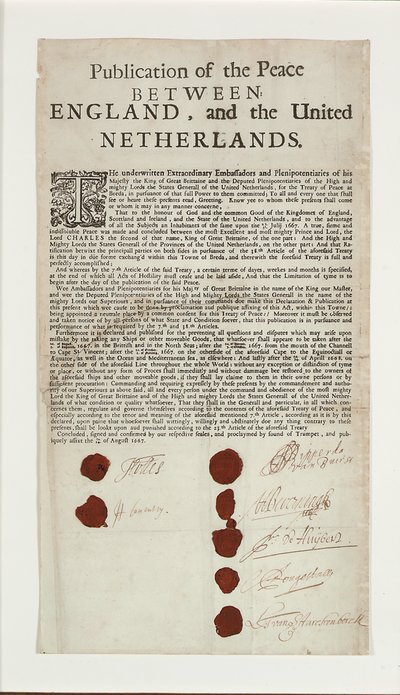 Vertrag von Breda, 1667 von English School