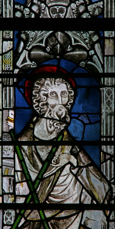 Fenster Ew, St. Andreas darstellend von English School