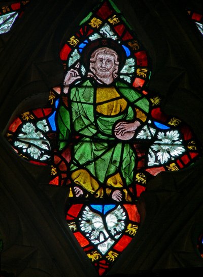 Fenster n-5 mit Christus von English School