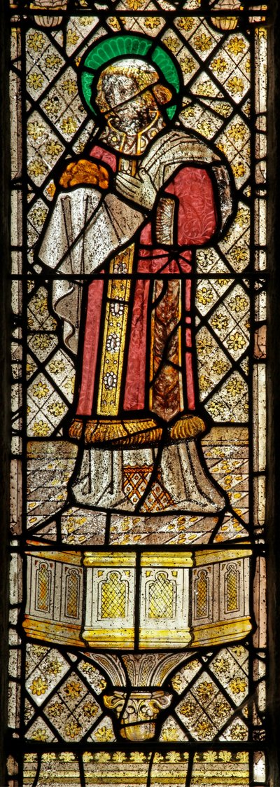 Fenster s6, den Heiligen Stephanus darstellend von English School