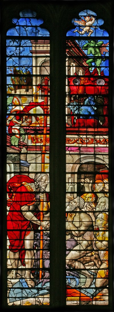 Fenster w15, Darstellung der Höllenfahrt Christi von English School