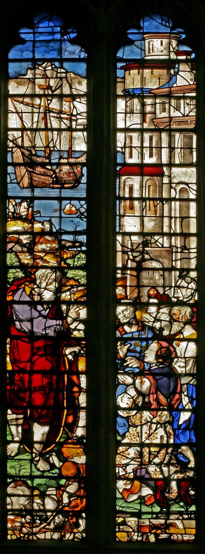 Fenster w23, Darstellung des Abschieds des Heiligen Paulus von English School