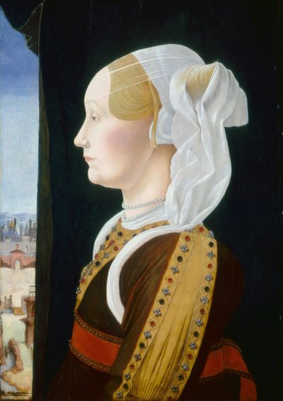Bentivoglio-Diptychon, rechter Flügel, Szene von Ercole de Roberti
