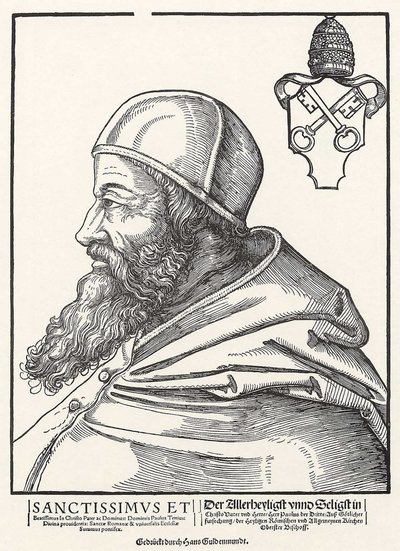 Porträt von Papst Paul III. Farnese von Erhard Schon