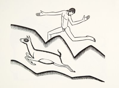 Springen auf den Bergen von Eric Gill
