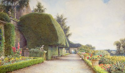 Die Terrasse, Drummond Castle, Perthshire von Ernest Arthur Rowe