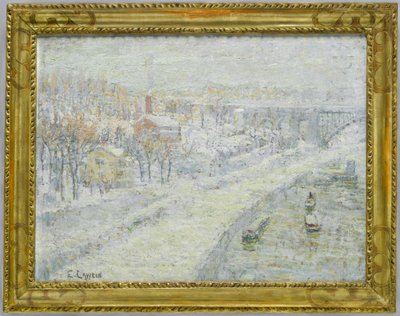 Winterlandschaft - Washington Bridge, c.1907-10 von Ernest Lawson