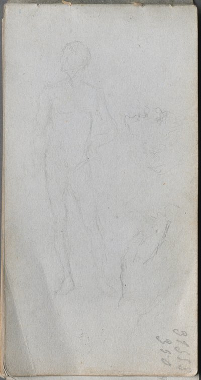 Skizzenbuch, Seite 100: Nackte Figur, Profil von Ernest Meissonier