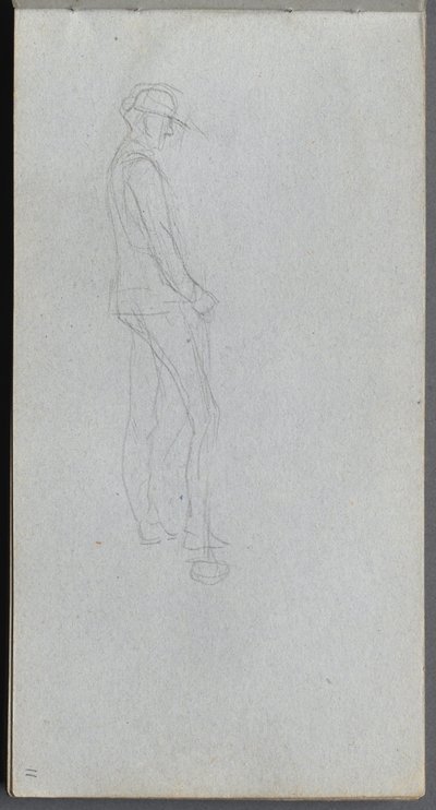 Skizzenbuch, Seite 11: Figur im Profil von Ernest Meissonier