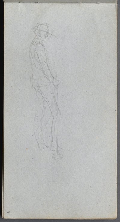 Skizzenbuch, Seite 11: Figur im Profil von Jean Louis Ernest Meissonier
