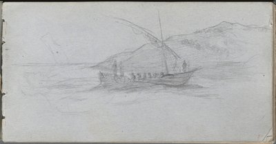 Skizzenbuch, Seite 88: Meereslandschaft und Figur von Jean Louis Ernest Meissonier