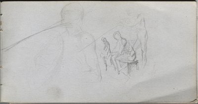 Skizzenbuch, Seite 98: Figurenstudie von Jean Louis Ernest Meissonier