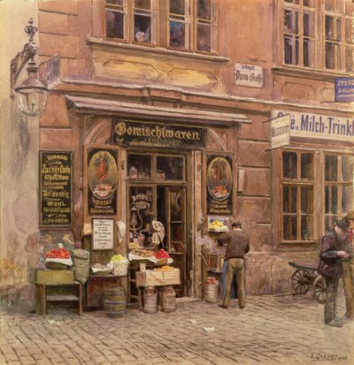 Der Gemischtwarenladen, Wien, 1906 von Ernst Graner