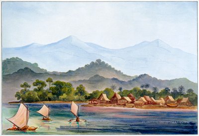 Dorf, Sumatra, Indonesien von Ernst Haeckel