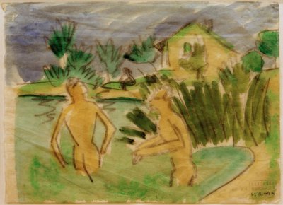 Badende bei Moritzburg von Ernst Ludwig Kirchner
