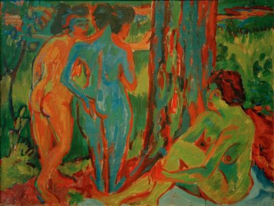 Drei Akte im Wald von Ernst Ludwig Kirchner