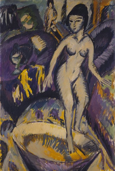 Weiblicher Akt mit heißem Bad, 1912 von Ernst Ludwig Kirchner