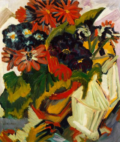 Blumentopf und Zuckerdose, 1918-19 von Ernst Ludwig Kirchner