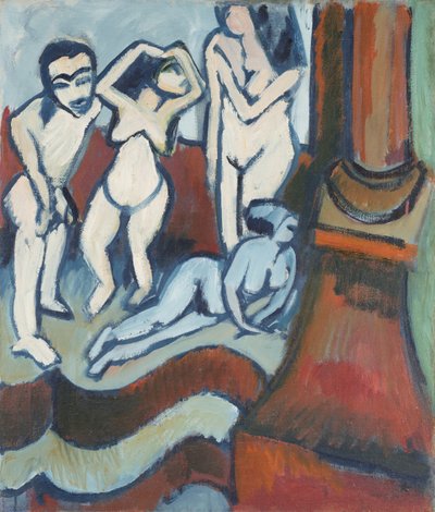 Vier Holzskulpturen (recto) von Ernst Ludwig Kirchner