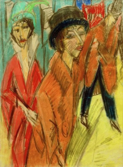 Frauen auf der Straße von Ernst Ludwig Kirchner