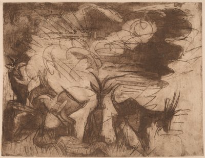 Ziegen und Wolken von Ernst Ludwig Kirchner