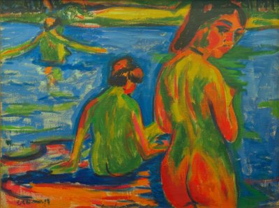 Im See badende Mädchen von Ernst Ludwig Kirchner