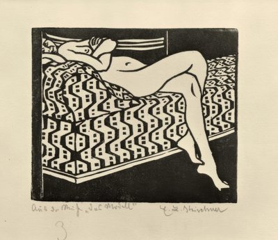 Mädchenakt auf dem Sofa von Ernst Ludwig Kirchner