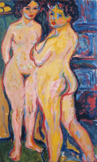 Aktfiguren am Herd, 1908 von Ernst Ludwig Kirchner