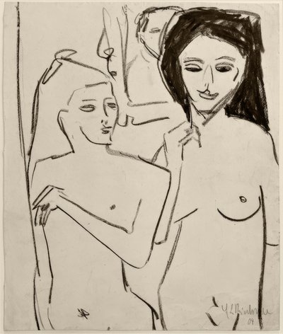Ohne Titel (Zwei nackte Mädchen) von Ernst Ludwig Kirchner