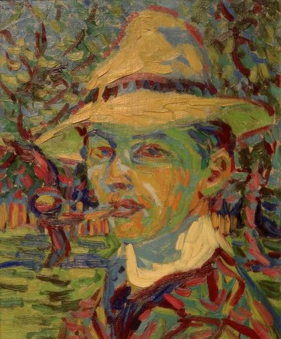 Selbstbildnis mit Pfeife von Ernst Ludwig Kirchner
