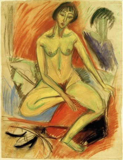 Sitzender weiblicher Akt von Ernst Ludwig Kirchner