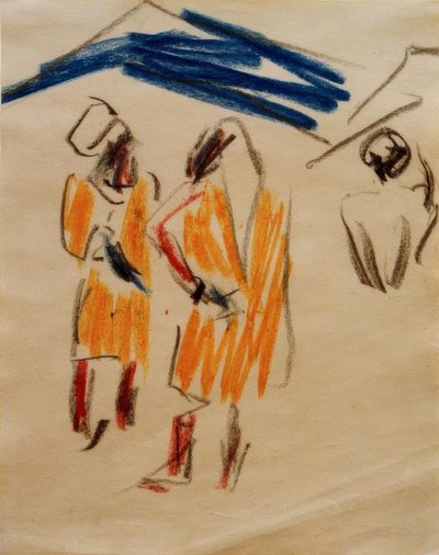 Skizze zweier Marokkaner von Ernst Ludwig Kirchner
