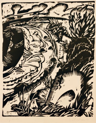 Steilküste mit runder Bucht von Ernst Ludwig Kirchner