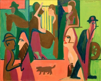 Straße in der Dämmerung von Ernst Ludwig Kirchner