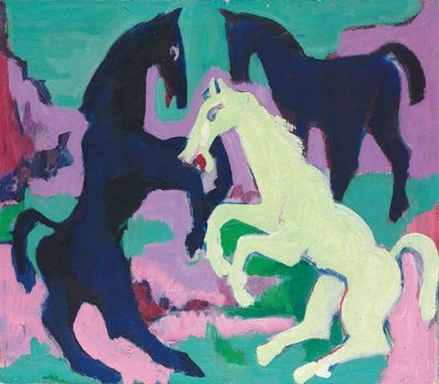 Drei Pferde, ca. 1923 von Ernst Ludwig Kirchner