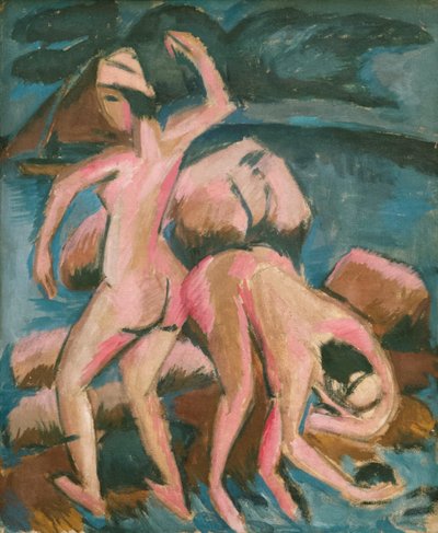 Zwei Badende Fehmarn, 1912 von Ernst Ludwig Kirchner