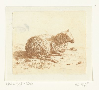 Liegendes Schaf von Ernst Willem Jan Bagelaar