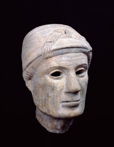 Kopf einer alten Frau, aus Cerveteri von Etruscan