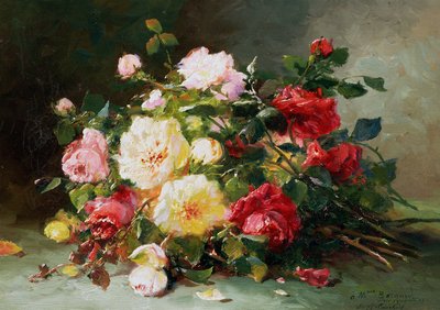Ein Strauß Rosen von Eugene Henri Cauchois
