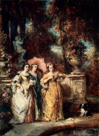 Ein Spaziergang, 1852 von Eugene Isabey
