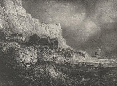 Die Umgebung von Dieppe, 1833 von Eugene Isabey