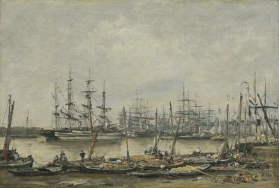 Bordeaux, die Kais, 1874 von Eugene Louis Boudin