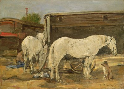 Zigeunerpferde, ca. 1885-90 von Eugene Louis Boudin