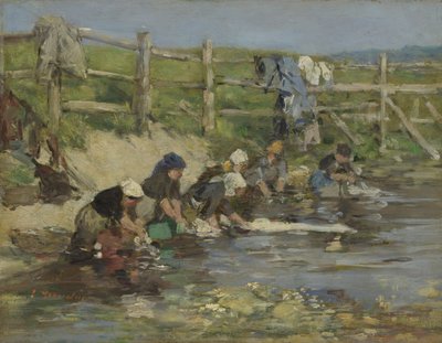 Wäscherinnen an einem Bach, ca. 1886-1890 von Eugene Louis Boudin