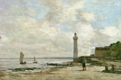 Leuchtturm in Honfleur, 1864-66 von Eugene Louis Boudin