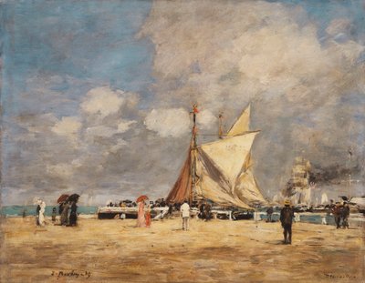 Auf dem Pier, Deauville, 1889 von Eugene Louis Boudin