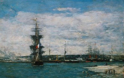 Der Hafen von Havre, ca. 1864-66 von Eugene Louis Boudin